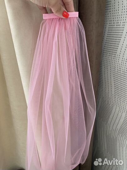 Фата для девичника розовая