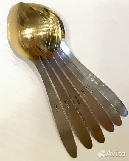 Ложки кофейные серебряные