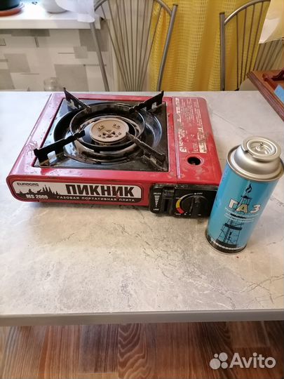Плитка газовая туристическая под газовый баллон