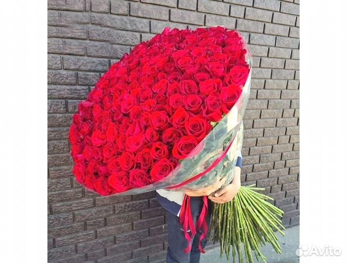 Розы Метровые 100 см доставка Москва