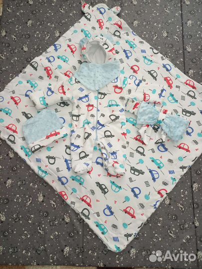 Конверт на выписку для мальчика осень весна