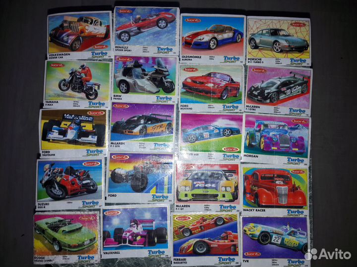 Вкладыши от жвачки турбо спорт