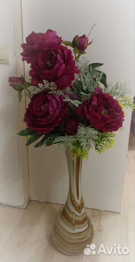 Ваза напольная с цветами