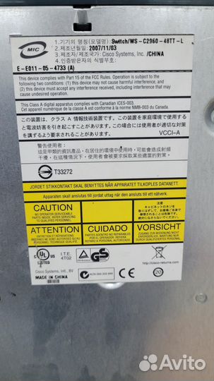 Коммутатор Cisco Catalyst WS-C2960-48TT-L