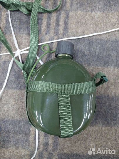 Фляга алюминиевая в чехле