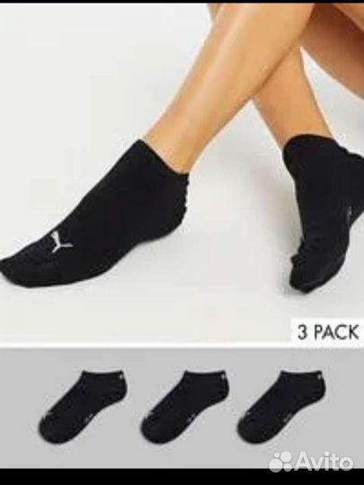 Новые укороченные носочки 3 пары Puma