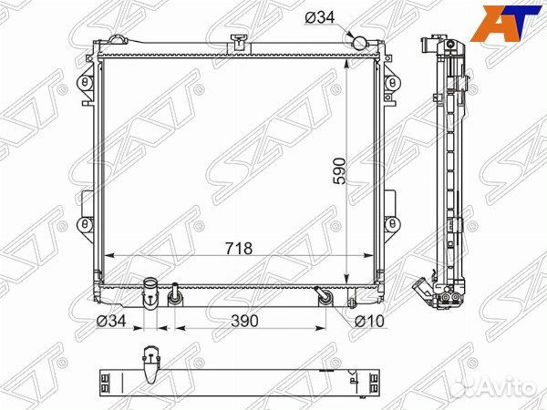 Радиатор toyota land cruiser