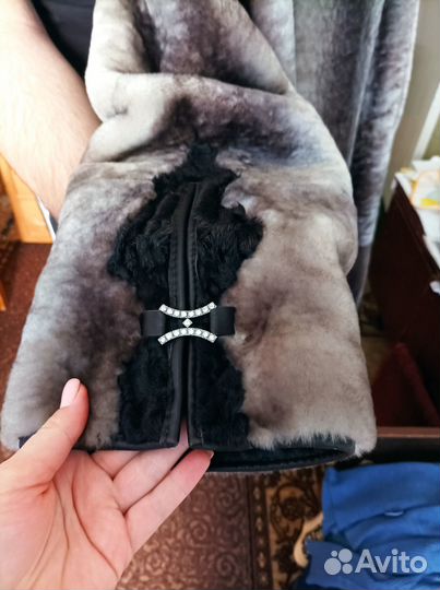 Шуба мутоновая с капюшоном