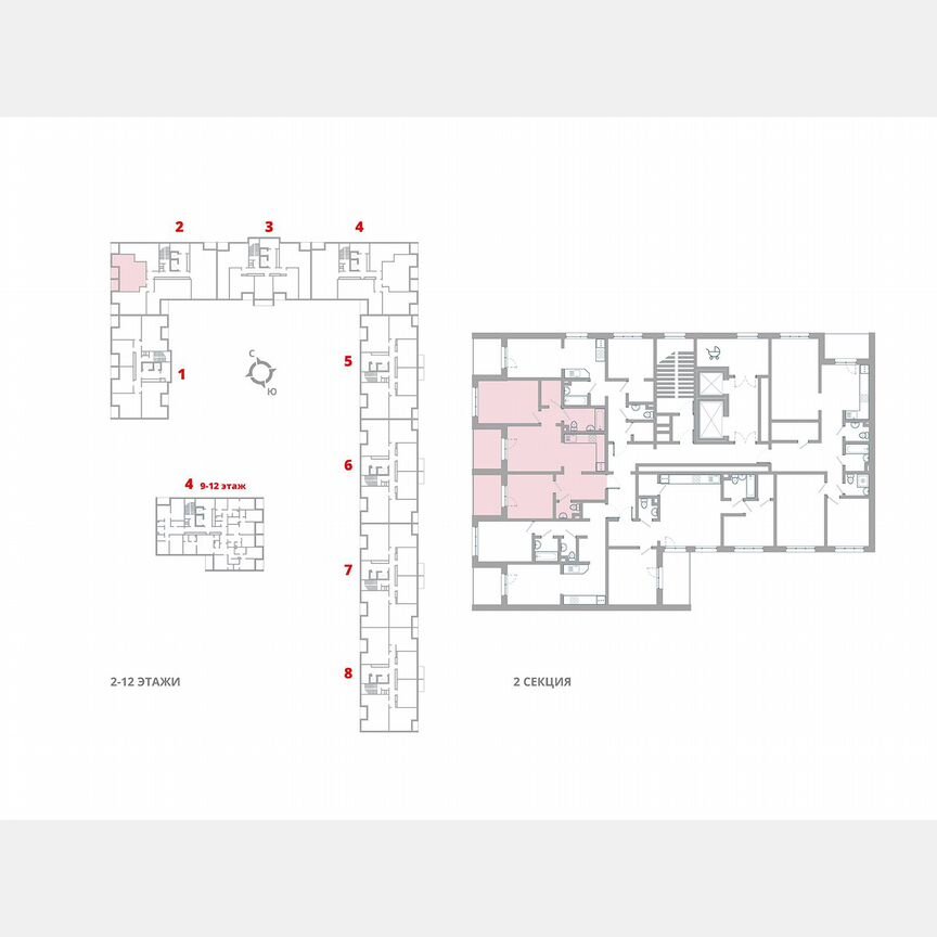 2-к. квартира, 66,8 м², 7/12 эт.