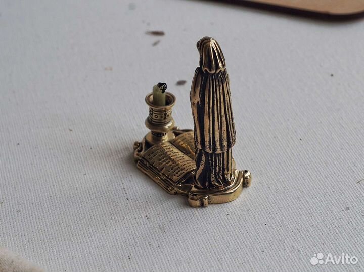 Подсвечник бронза статуэтка Дева