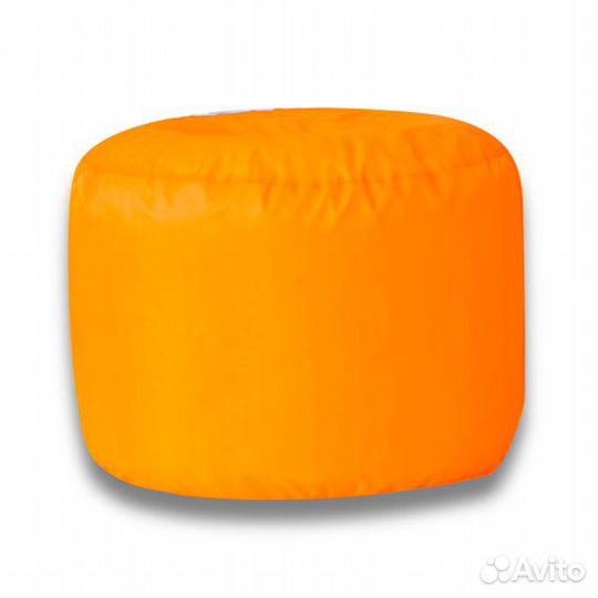 Пуфик Круг Оранжевый Оксфорд (Классический)