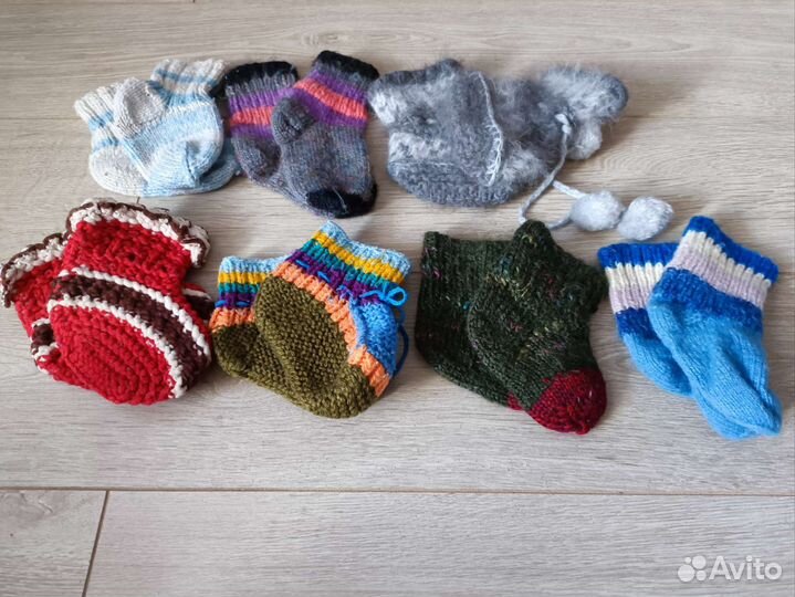 Пинетки вязаные пакетом