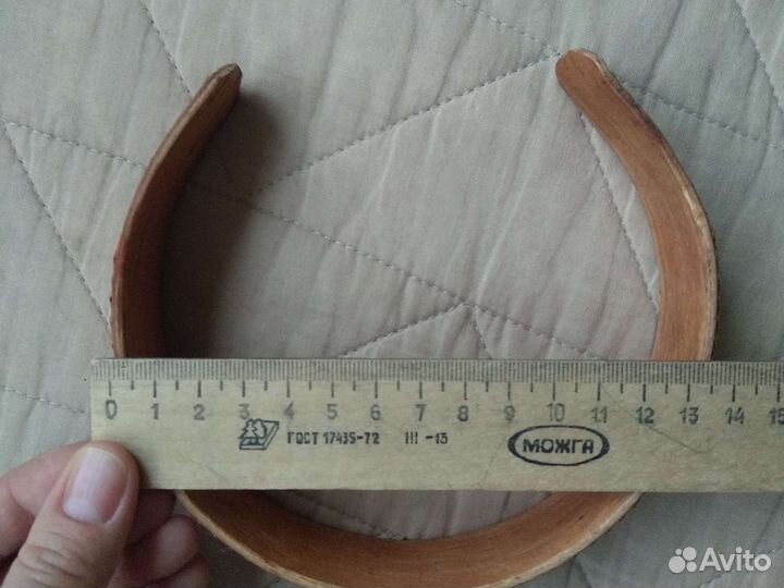 Ободок из бересты и фигурка неваляшка колокольчик