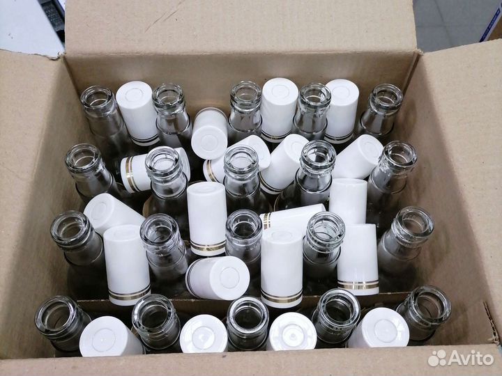 Бутылка гуала 0.5л 20шт с колпачком белого цвета