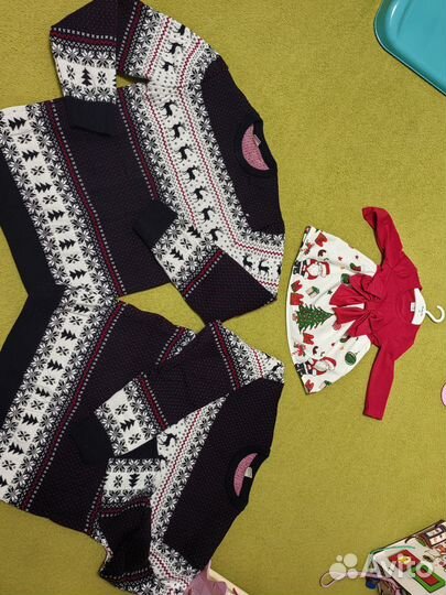 Новогодний фэмили лук family look свитер