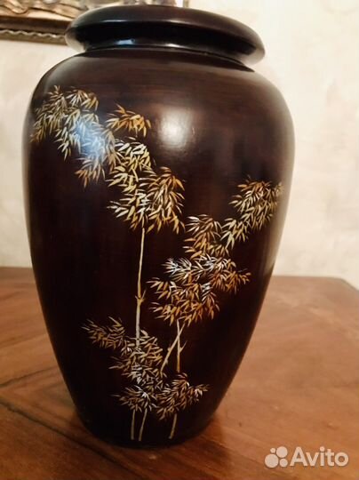 Антикварная ваза,дерево,лак,Вьетнам