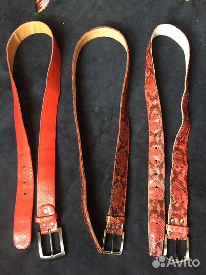 Ремень мужской из кожи питона