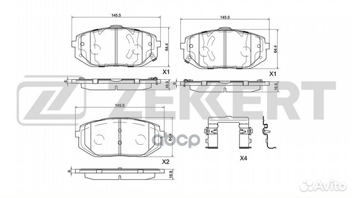 Колодки торм. диск. передн. Hyundai Tucson III IV