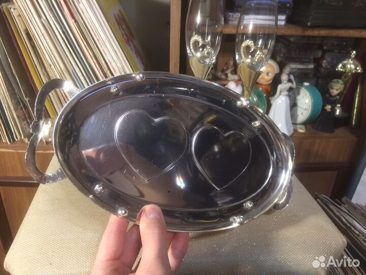 Свадебные ретро фужеры с подносом