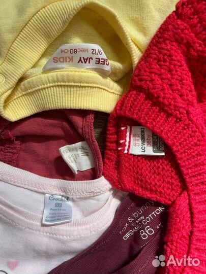 Пакет вещей для девочки 80 86 hm и GJ