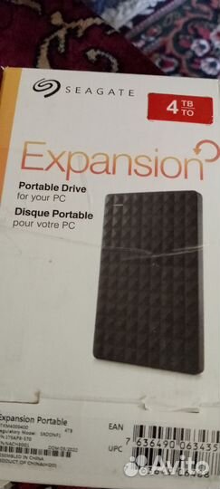 Переносной жёсткий диск Seagate 4 тб, HDD, USB 3.0