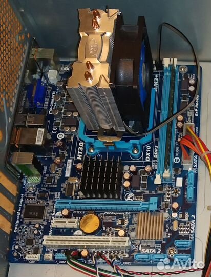 Мат. плата+проц+озу+hdd+кулер