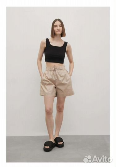 Шорты бежевые хлопок finn flare