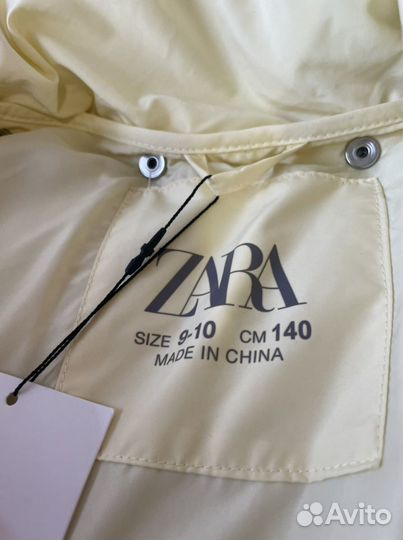 Пуховик zara для девочки 140