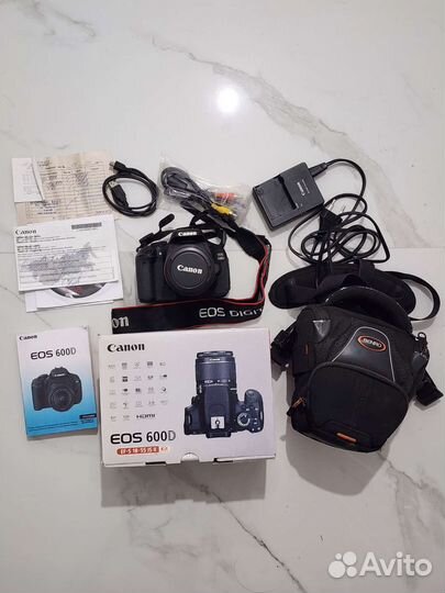 Фотоаппарат canon eos 600D + объектив 18-55mm kit