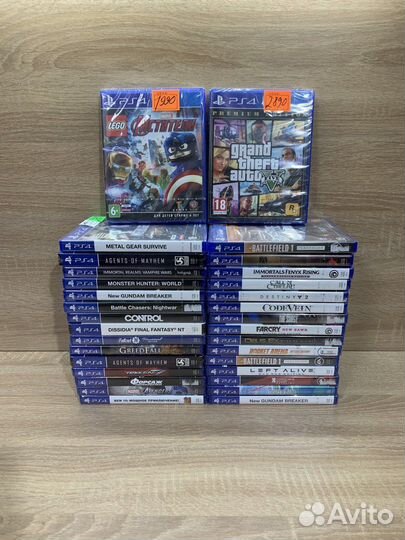 Диски для PS4 новые