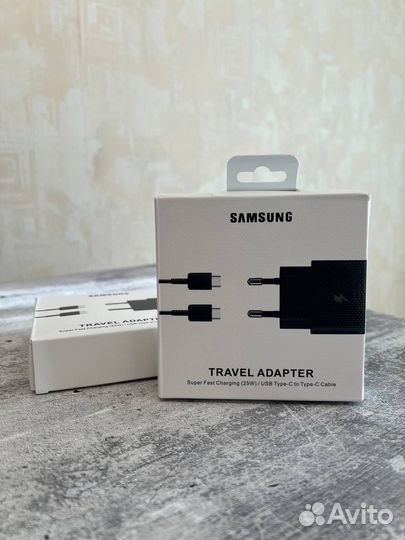 Быстрая зарядка Samsung 25w с кабелем Type-C