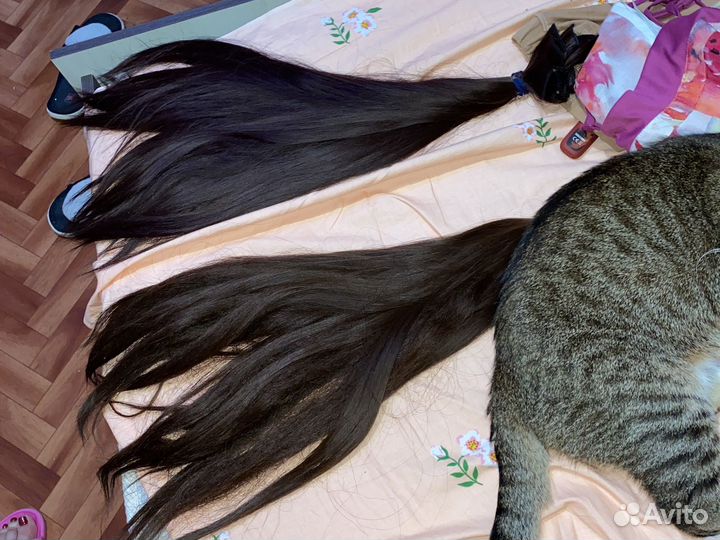 Волосы на заколках 60 см