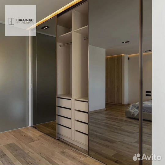 Шкаф распашной с фрезеровкой