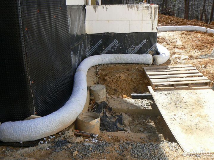 Дренажная труба установка под ключ