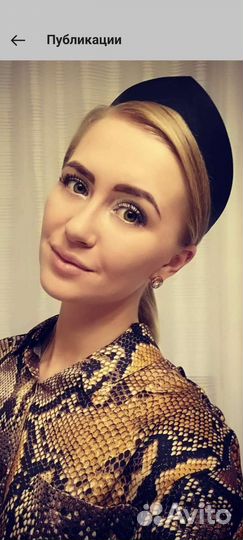 Кокошник из натуральной кожи