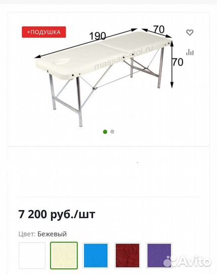 Кушетка для наращивания ресниц/ массажный стол