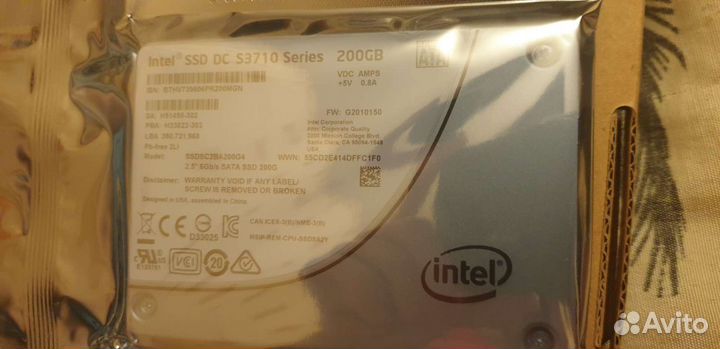Новый SSD диск Intel корпоративного уровня 200Гб