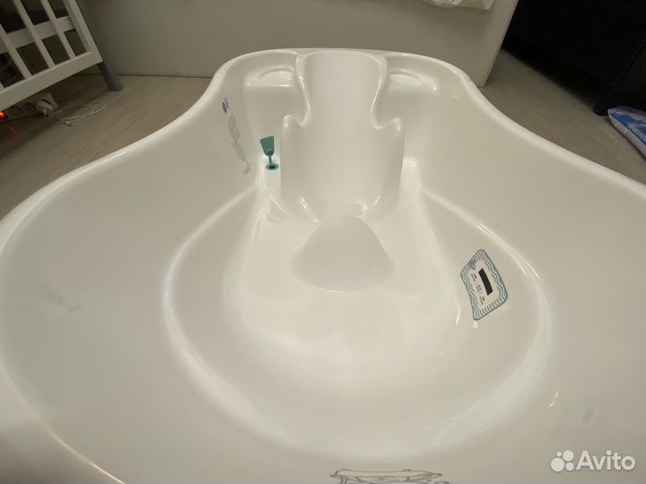 Ванна детская Olsson Ollie Hippo с термометром