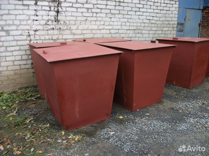 Мусорный контейнер 0,75 куб.м. металлический