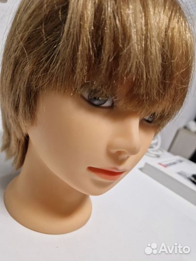 Голова манекен с натуральными волосами