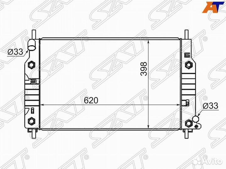 Радиатор охлаждения Форд Мондео 93-00 АКПП