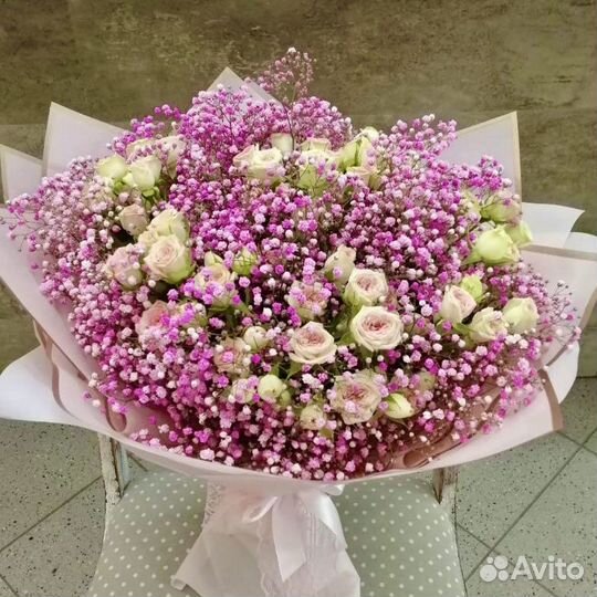 Огромные букеты из гипсофилы с доставкой