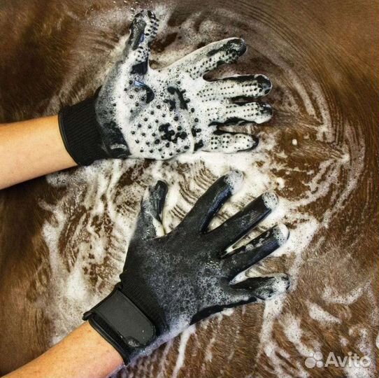 Перчатки для вычесывания шерсти
