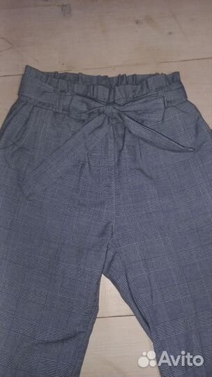 Брюки клетчатые для девочки 146