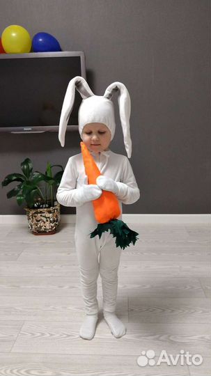 Костюм зайки 110 см. Клевый. Доп фото по запросу