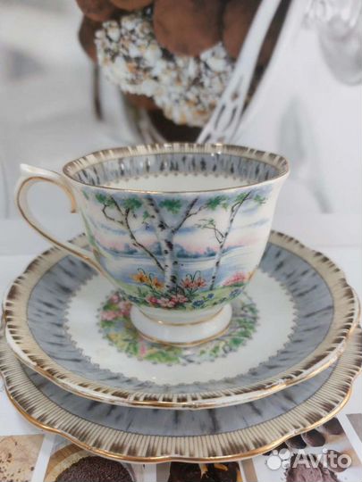 Английская чайная пара. Фарфор. Винтаж