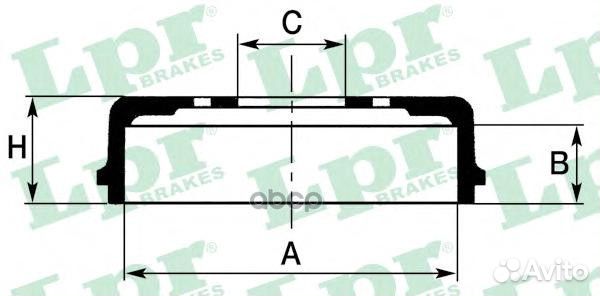 7D0491 Барабан тормозной chrysler voyager 95- 7
