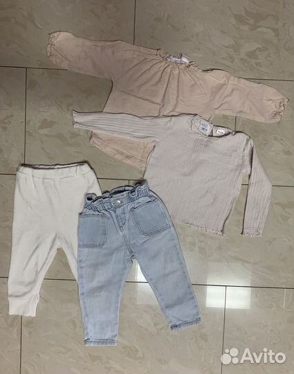 Вещи пакетом на девочку zara h&m 86 92