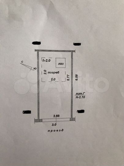 Гараж, 19 м²