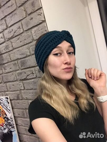 Вязаная повязка на голову